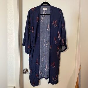Floral Navy Kimono Jacket